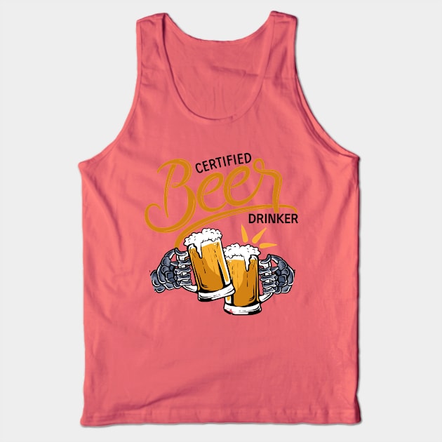 Certified Beer Drinker Tank Top by WiZ Collections